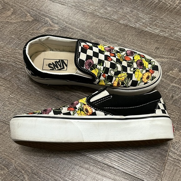 Vans Classic slip on Poppy Checkerboard Black/White - Picture 7 of 10